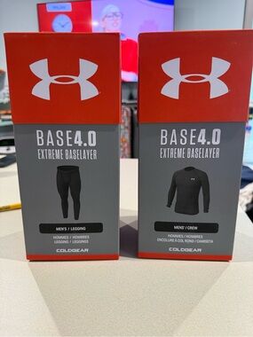 NIB Under Armour BASE 4.0 Extreme Baselayer Set - Black size Large